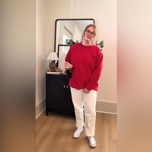 Madewell Women's Cream Straight Leg Jeans